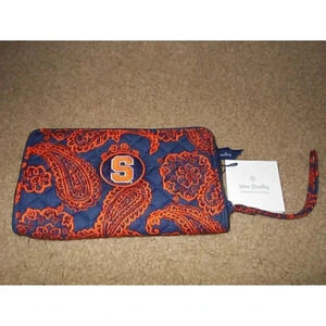 NEW Syracuse University Vera Bradley Zip wallet Wristlet Navy Orange Bandana